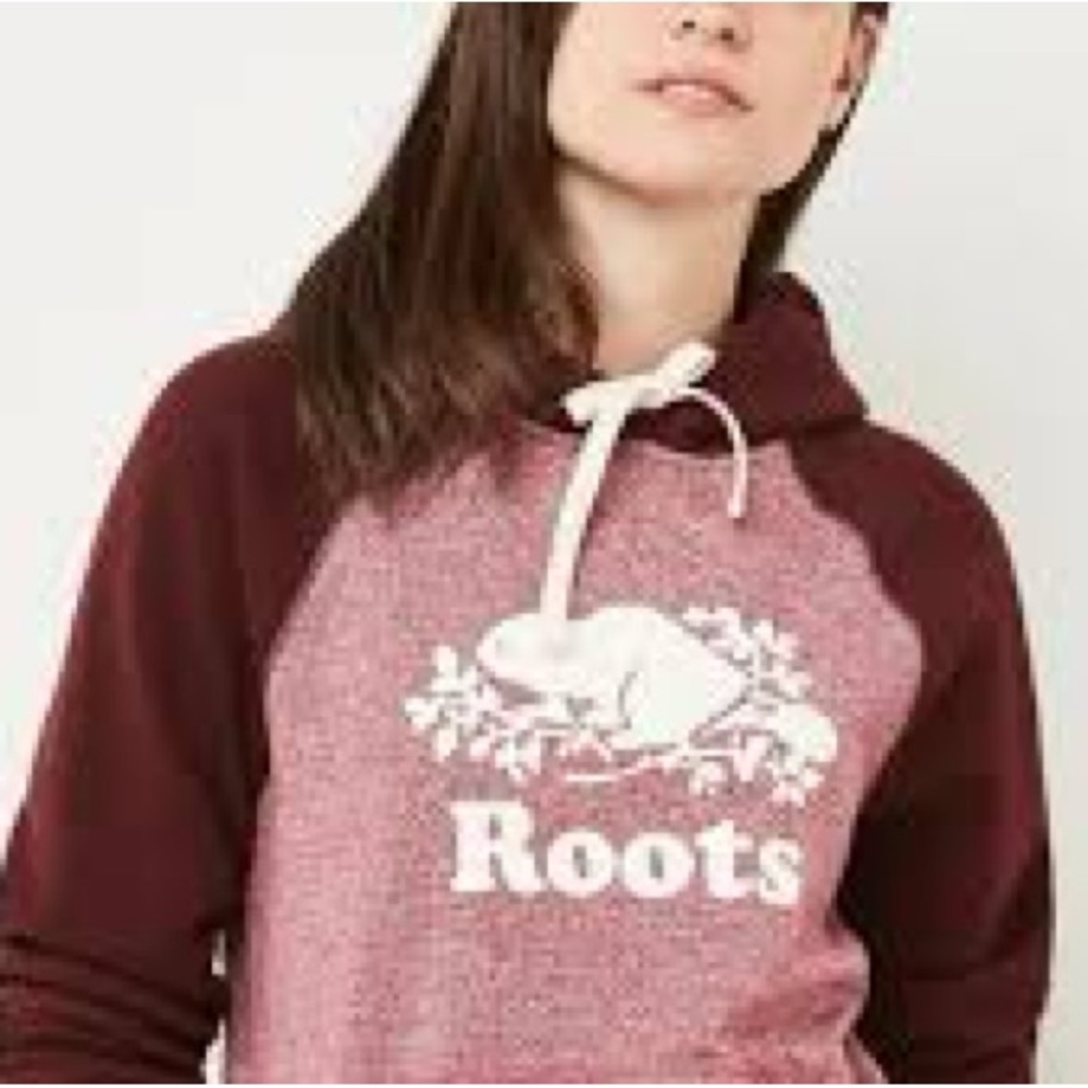 Roots Maroon Hoodie with Beaver logo
